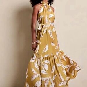 Banana republic twisted halter maxi dress